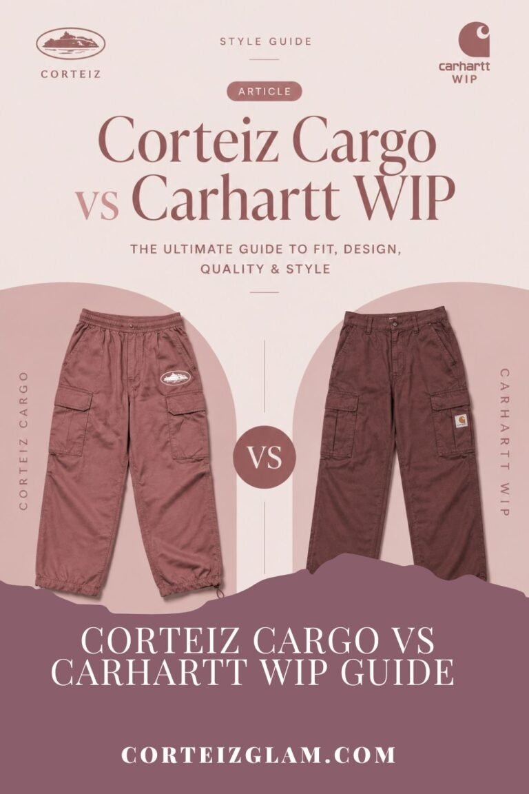 Corteiz Cargo vs Carhartt WIP cargo pants comparison featuring fit, quality, design, and style guide.
