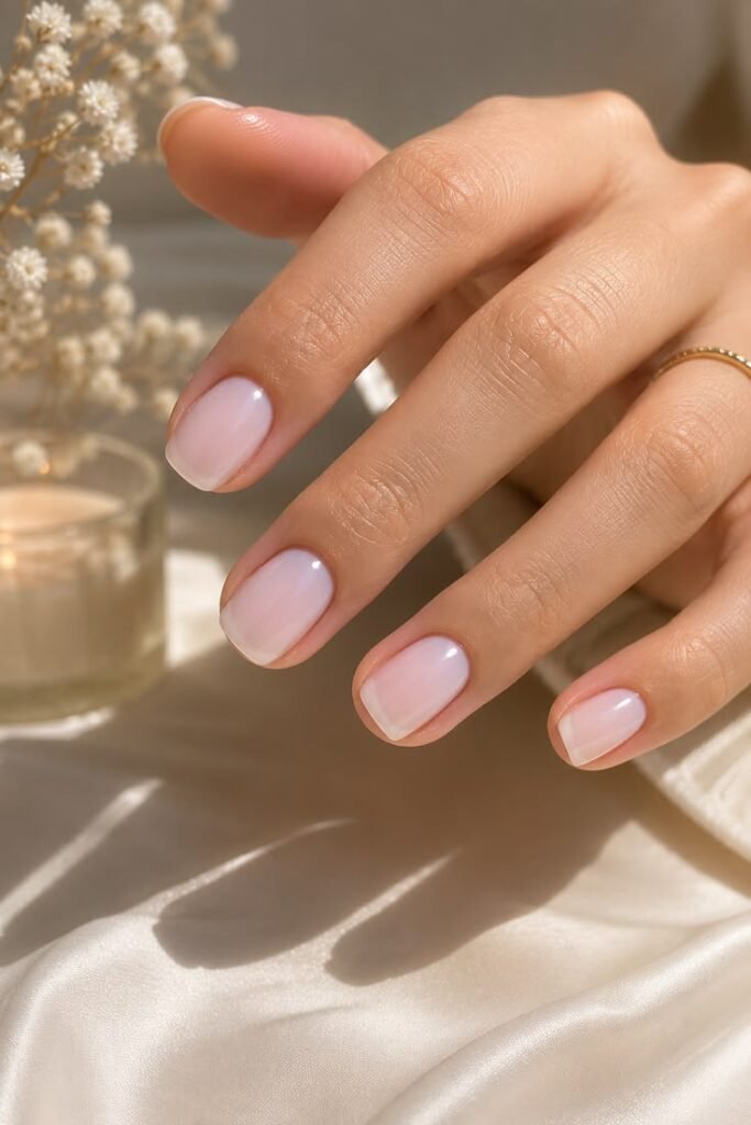 Glossy Teal Nails