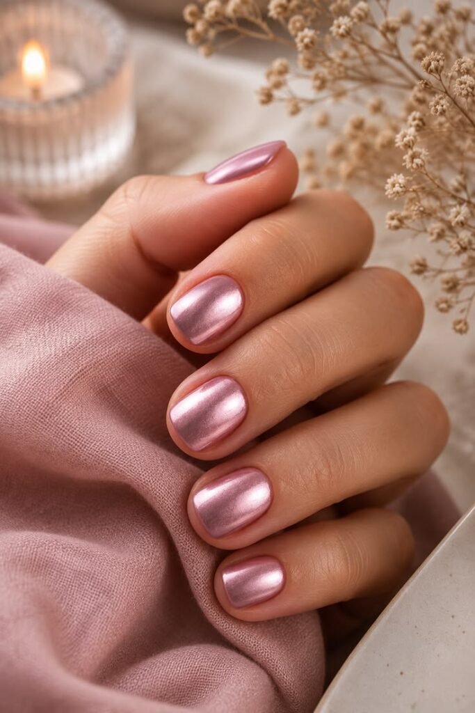 Matte Nude Gel Nails with Minimalist Line Art