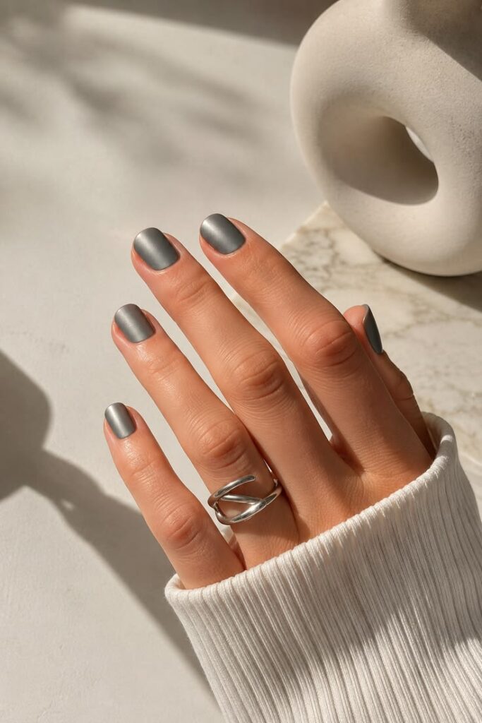 Matte Silver Gray That Feels Like Velvet