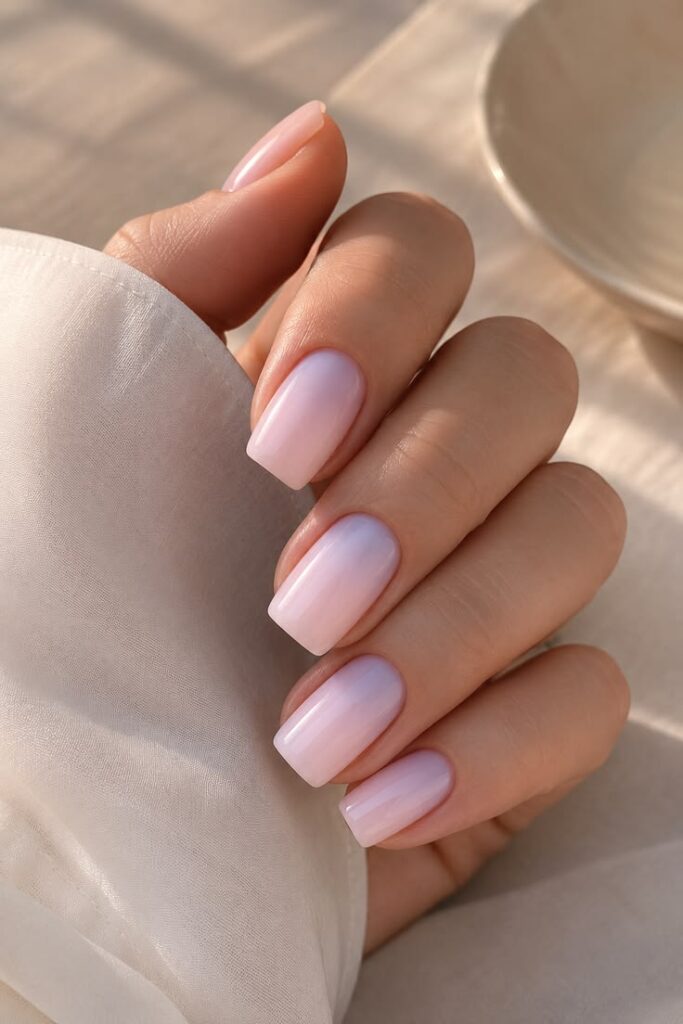 Milky Lavender Ombré With Dreamy Soft Glow