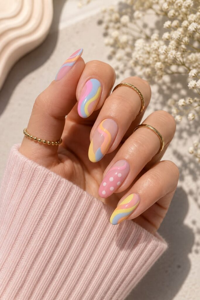 Pastel Swirl Abstract Nails That Feel Like Wearable Art