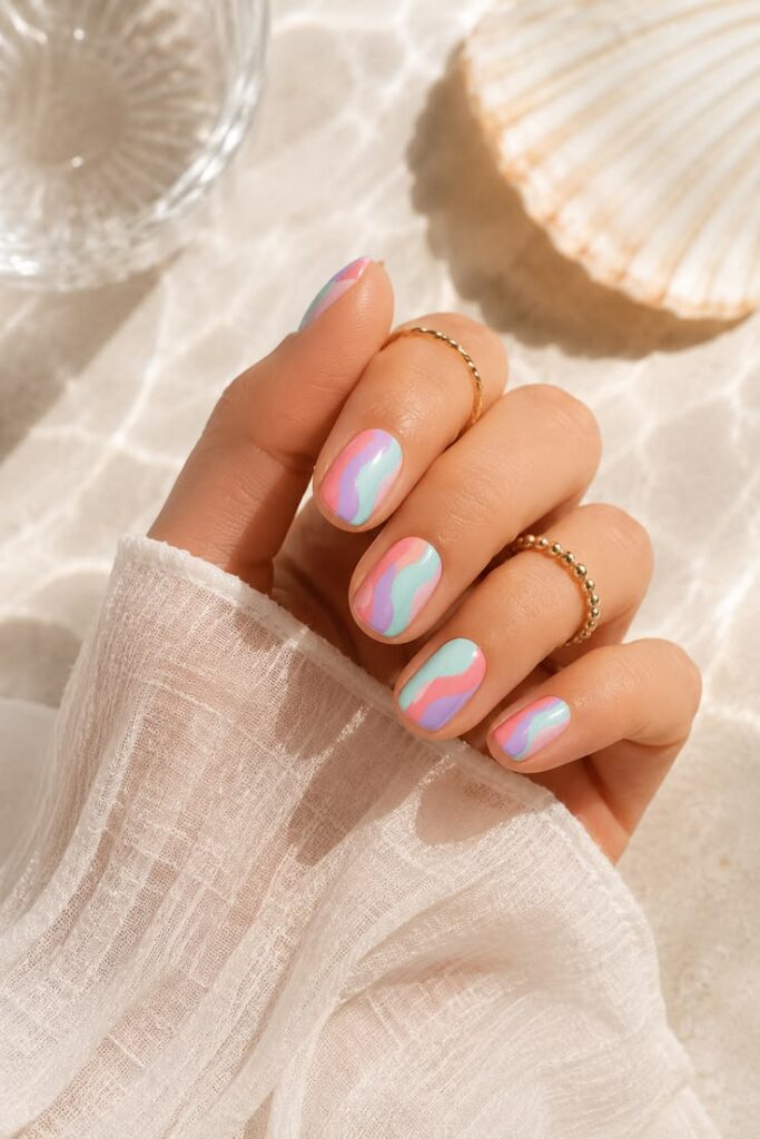 Pastel Watercolor Waves for the Soft Summer Aesthetic