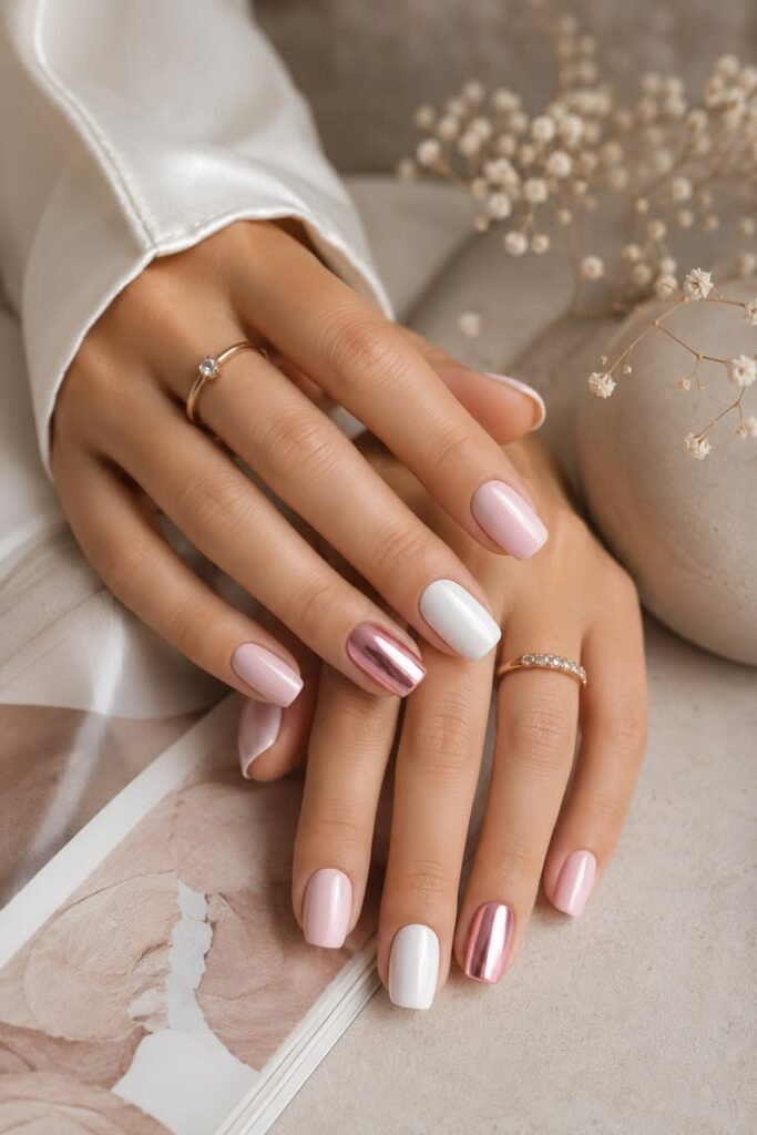 Pink, White, and Rose Chrome Mixed Texture Set