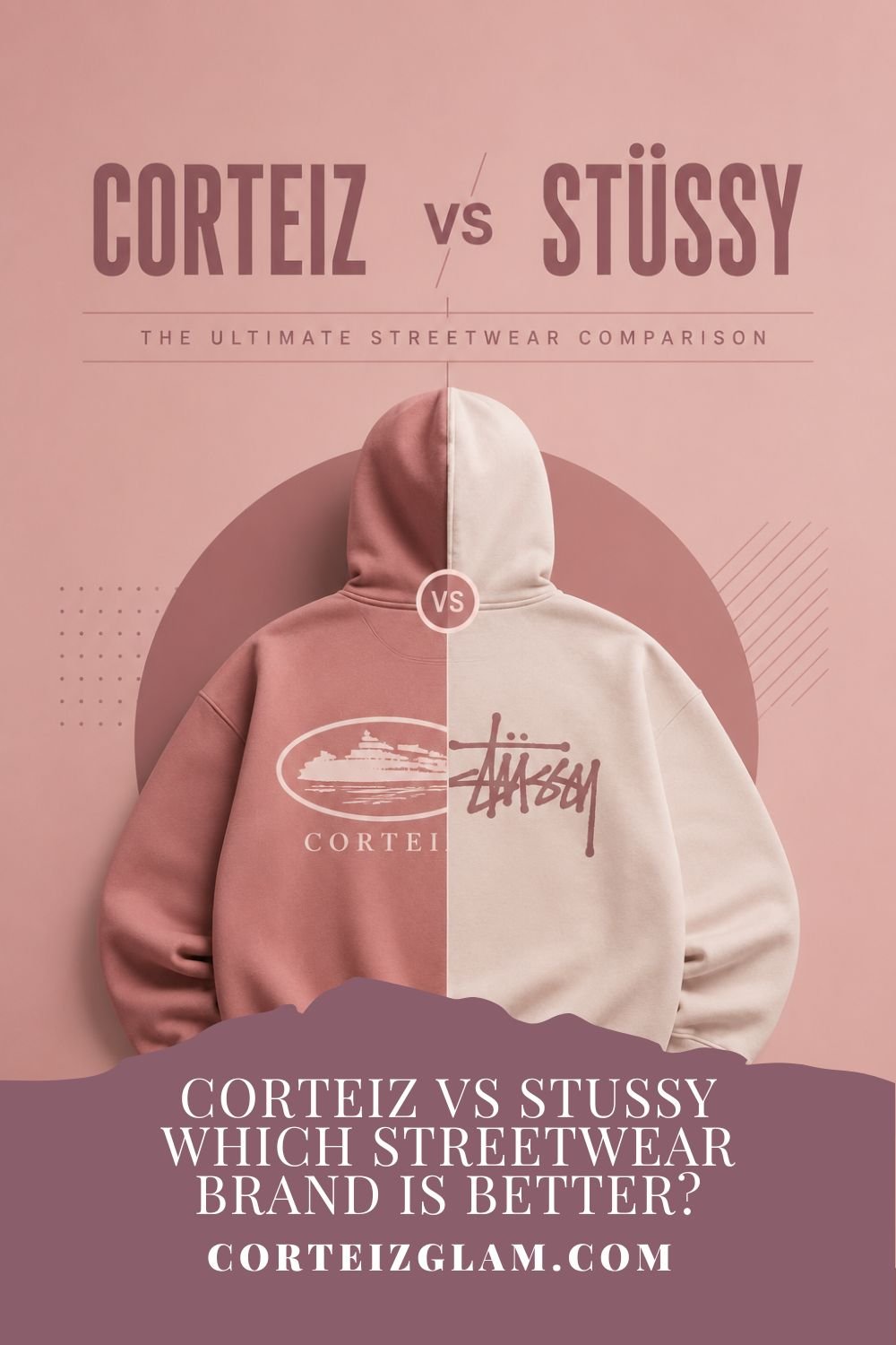 Corteiz vs Stussy streetwear comparison featuring minimalist sneaker and apparel design.