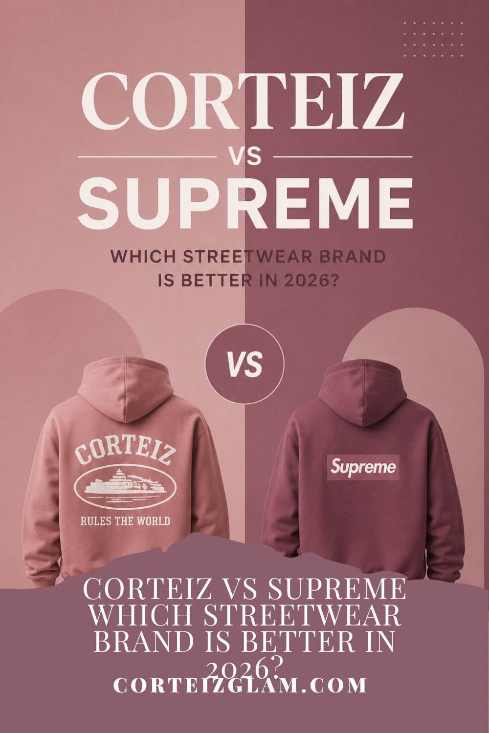 Corteiz vs Supreme hoodie comparison featured image.