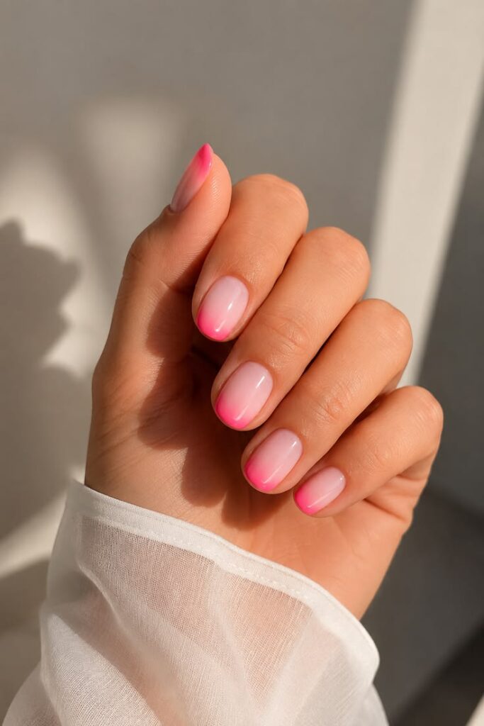 Soft Pink French Ombré for Everyday Elegance