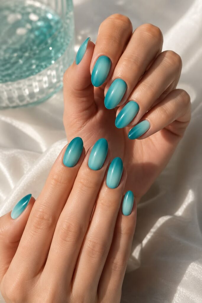 Teal Monochrome Fade for Ocean Lovers