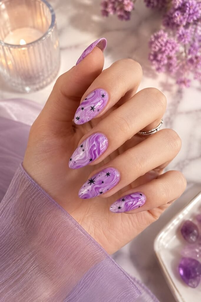 Textured Milky White Nails