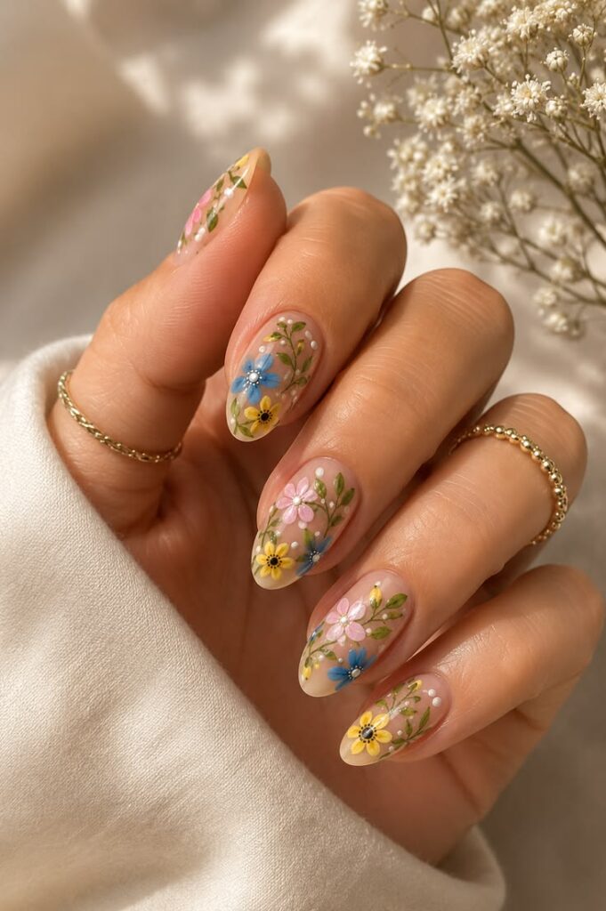 Wildflower Garden Nails That Bring July Meadows to Your Fingertips