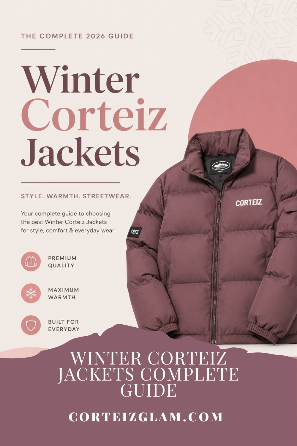 Minimalist Winter Corteiz puffer jacket showcasing modern streetwear style and everyday winter comfort.