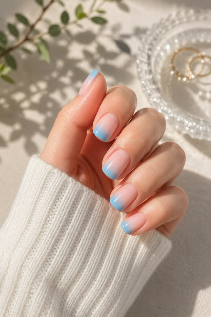Dreamy Blue Ombré for a Soft Summer Look