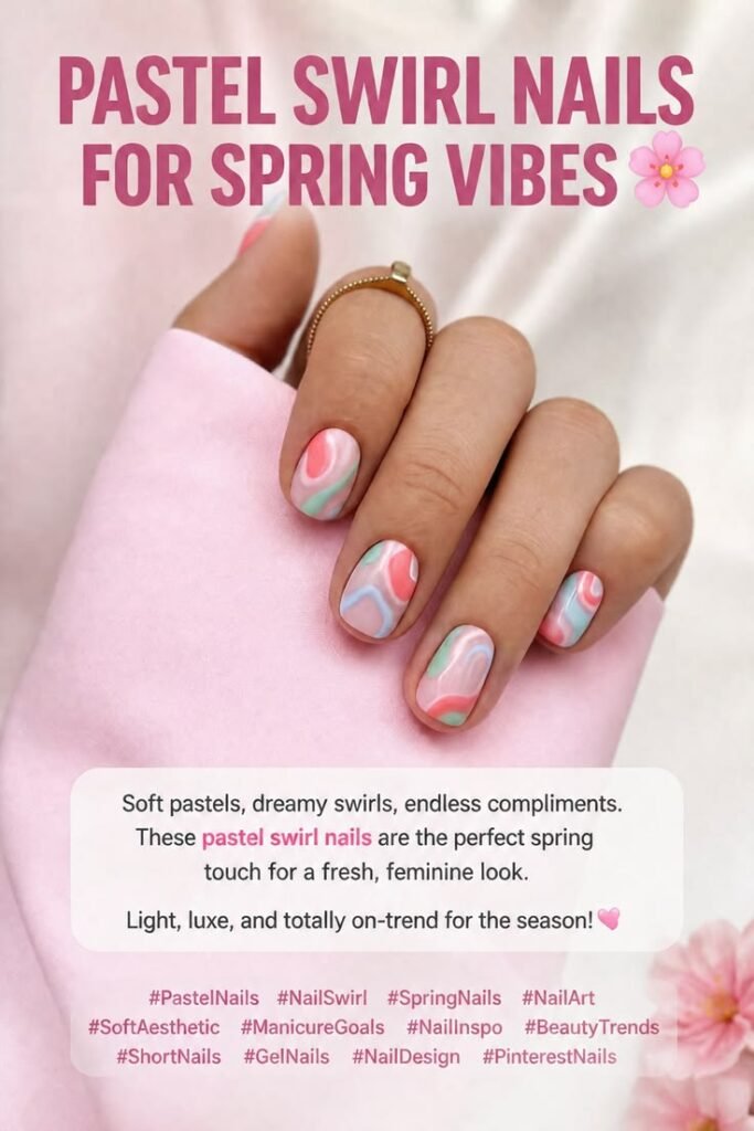 Pastel Swirl Nails