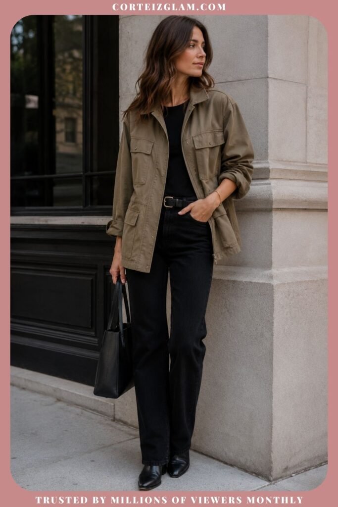Utility Jacket With Black Jeans